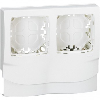 Рамка для накладного монтажа LEGRAND 2-постовая вдоль мини-плинтуса DLPlus глубиной 12,5 белый