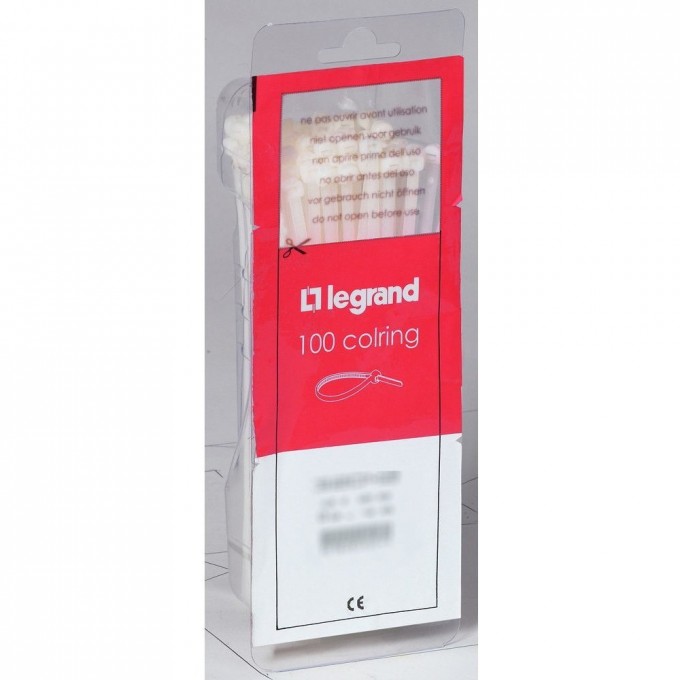 Монтажный хомут LEGRAND Colring для маркировки кабеля полиамид 6/6 ширина 2,4 мм длина 95 мм бесцветный 032061