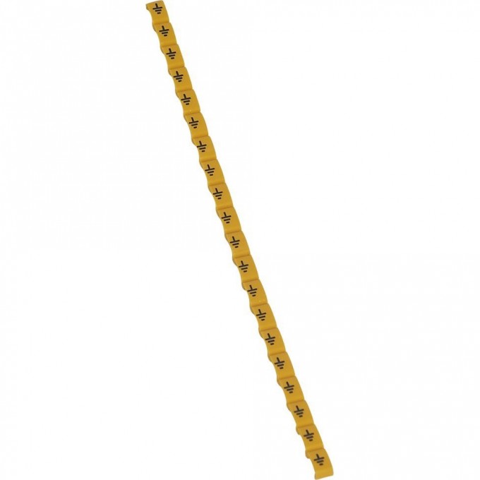 Маркер LEGRAND Duplix чёрная маркировка на желтом фоне условное обозначение земля 038446