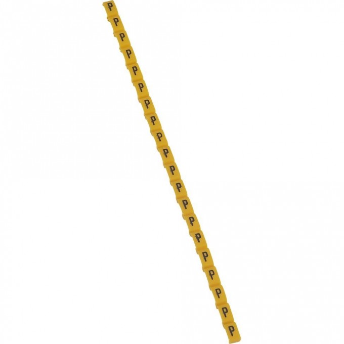 Маркер LEGRAND Duplix чёрная маркировка на желтом фоне заглавная буква P 038425