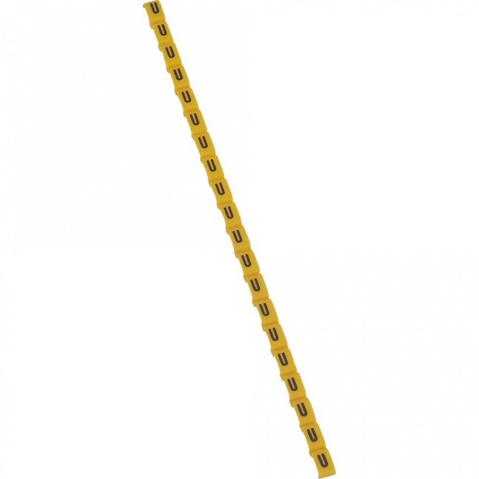 Маркер LEGRAND Duplix чёрная маркировка на желтом фоне заглавная буква U 038430