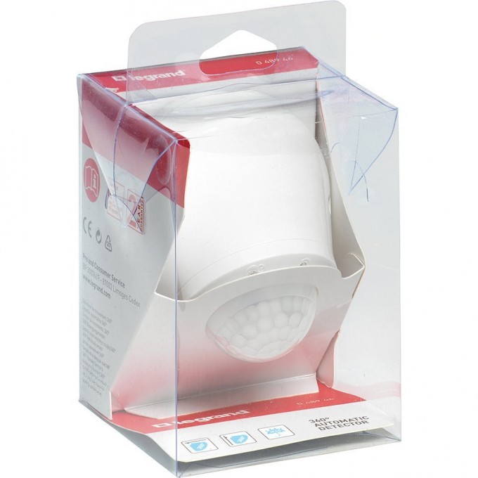 Датчик движения LEGRAND Lighting Management PIR IP55 настенный/потолочный 360° блистер 048946