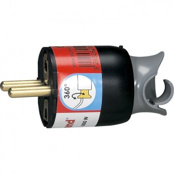 Вилка LEGRAND 2К+3 серия Элиум 16 А с поворотным механизмом винтовой зажим чёрный