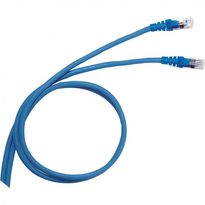 Шнур коммутационный LEGRAND RJ 45 категория 6 F/UTP PVC экранированный 2 м голубой 051763