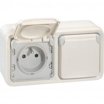 Двухместная монтажная коробка LEGRAND Plexo 2 поста горизонтальная установка белый