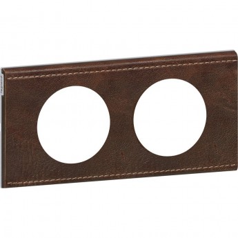 Рамка LEGRAND Celiane 2 поста кожа текстура