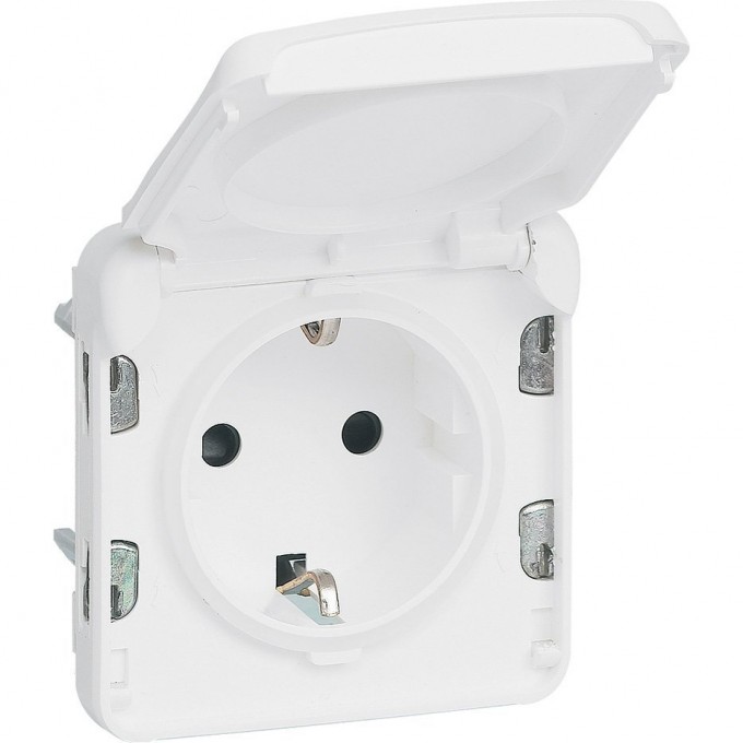 Розетка LEGRAND антибакт. покрытие Программа Plexo немецкий стандарт 2К+З 16 A 250 В модульный белый 070722