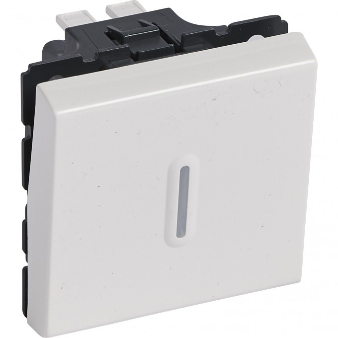 Переключатель на два направления LEGRAND Mosaic 2 модуля 10 AX со светодиодной подсветкой белый 077012