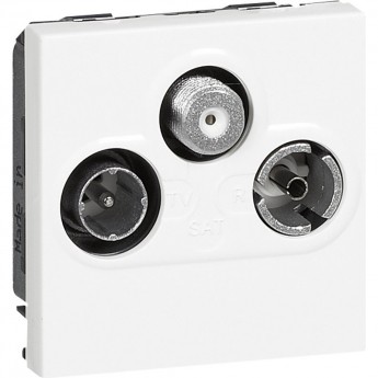 Розетка LEGRAND Mosaic TV/RD/SAT белый