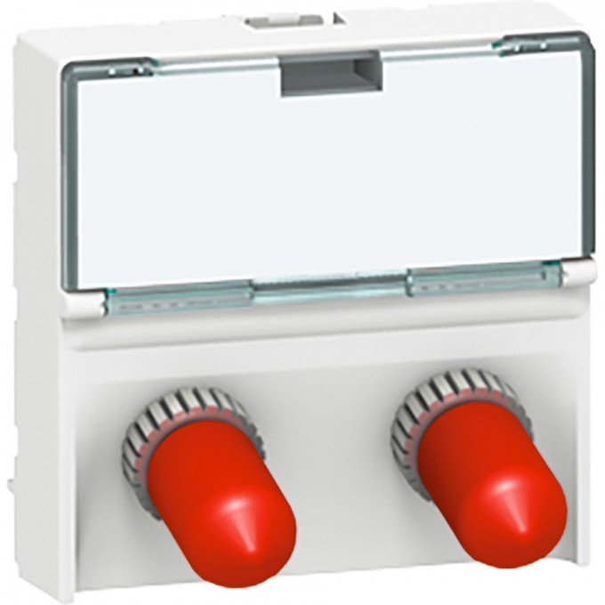 Волоконно-оптическая розетка LEGRAND Mosaic 2 x ST соединение байонетное 2 модуля белый 078616