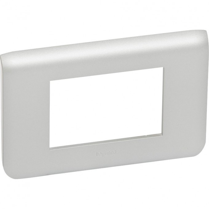Рамка LEGRAND пластиковая Mosaic 3 модуля Алюминий 079303
