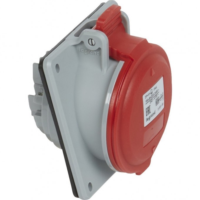 Розетка LEGRAND встраиваемая 16А 3К+H+З 380 В IP 44 серый 090164