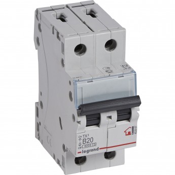 Автоматический выключатель LEGRAND TX³ 6000 6 кА тип B 2П 230/400 В 20А 2 модуля белый