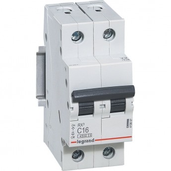 Автоматический выключатель LEGRAND RX3 4,5кА 6А 2П тип C белый