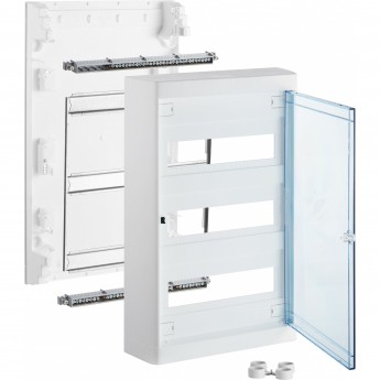 Накладной распределительный щит LEGRAND Nedbox с прозрачной дверью 3 рейки х 12 (+1) модулей
