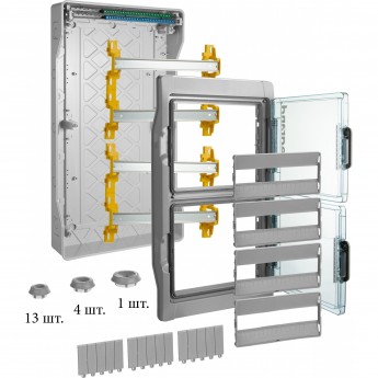 Щиток LEGRAND Plexo³ IP 65 IK 09 4 ряда 125 А 72 модуля серый