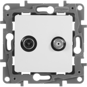 Розетка LEGRAND TV/SAT двухкабельная ETIKA белый