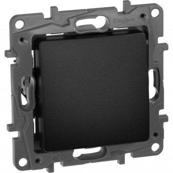 Выключатель LEGRAND Etika Plus без фиксации (кнопка) с Н.О./Н.З. контактом 6 A 250 В антрацит