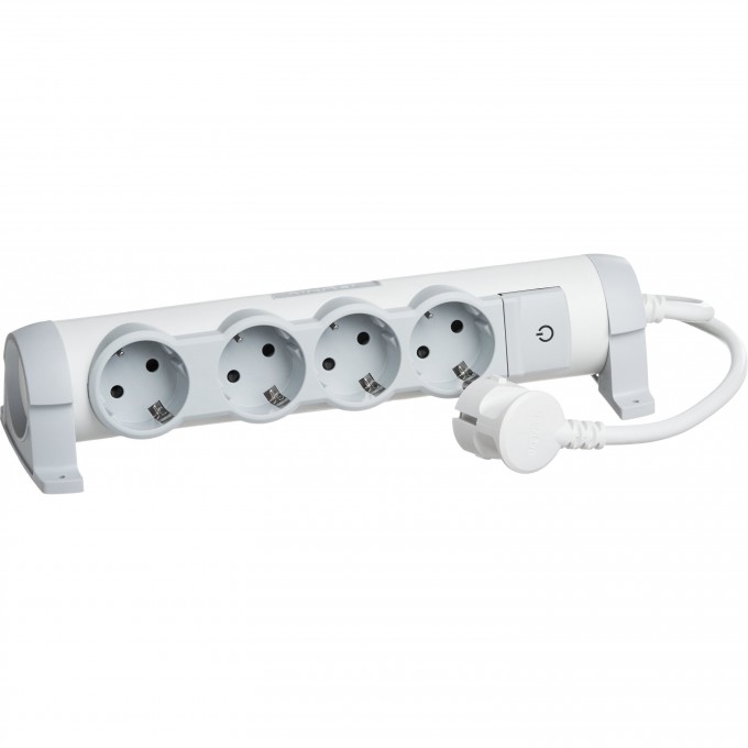 Многорозеточный блок LEGRAND 'Комфорт' 4 x 2К+З с кабелем длиной 1,5 м белый 694626