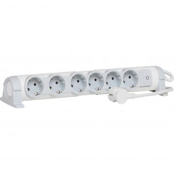 Многорозеточный блок LEGRAND 'Комфорт' 6 x 2К+З с кабелем длиной 1,5 м белый