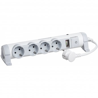Многорозеточный блок LEGRAND 'Комфорт и безопасность' 4 x 2К+З с кабелем длиной 3 м белый