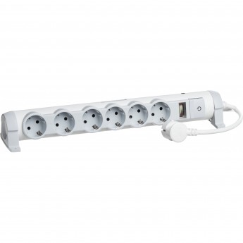 Многорозеточный блок LEGRAND 'Комфорт и безопасность' 6 x 2К+З с кабелем длиной 3 м белый