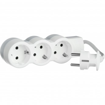 Многорозеточный блок LEGRAND 'Стандарт' 3 x 2К+З с кабелем длиной 5 м белый
