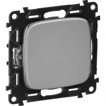 Переключатель LEGRAND Valena ALLURE 10АХ 250В с лицевой панелью безвинтовые зажимы алюминий