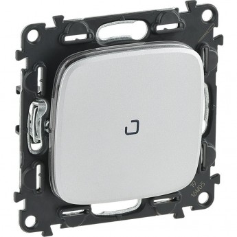 Переключатель LEGRAND Valena ALLURE 10АХ 250В с подсветкой с лицевой панелью безвинтовые зажимы алюминий