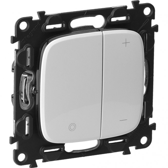 Светорегулятор LEGRAND Valena ALLURE кнопочный универсальный 400Вт без нейтрали с лицевой панелью белый 752762