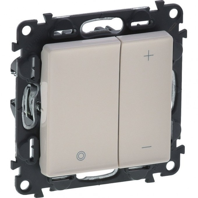 Светорегулятор LEGRAND Valena LIFE кнопочный универсальный 400Вт без нейтрали с лицевой панелью цвет слоновая кость 752562