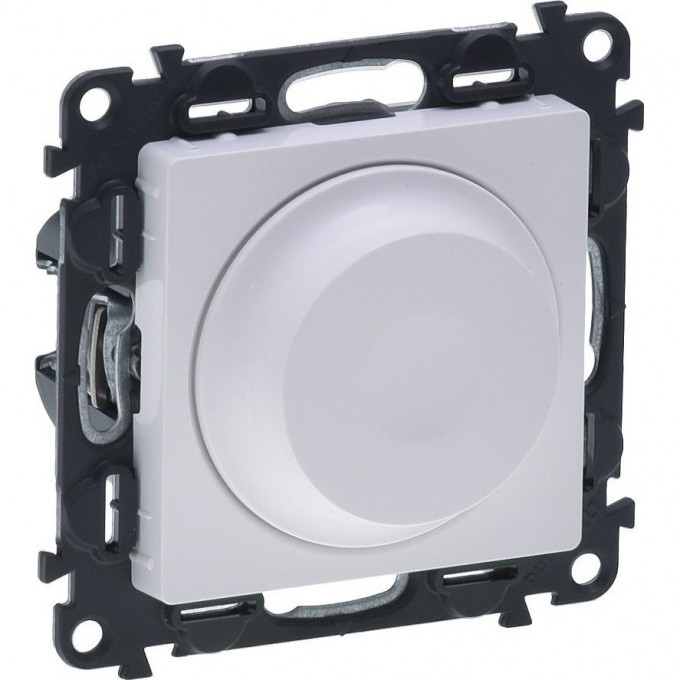 Светорегулятор LEGRAND Valena LIFE с поворотной ручкой универсальный 300Вт без нейтрали с лицевой панелью цвет белый 752460