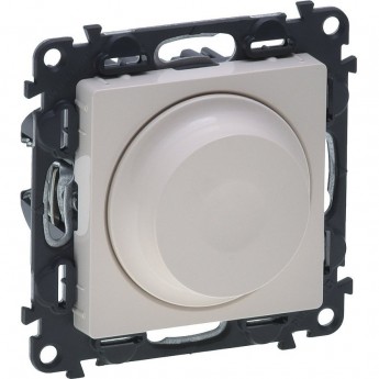 Светорегулятор LEGRAND Valena LIFE с поворотной ручкой универсальный 300Вт без нейтрали с лицевой панелью цвет слоновая кость