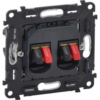 Аудиорозетка LEGRAND Valena IN'MATIC с пружинными зажимами двойная