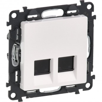 Информационная розетка LEGRAND Valena LIFE двойная RJ45 Кат.6 UTP с лицевой панелью белый Информационная розетка LEGRAND Valena LIFE двойная RJ45 Кат.6 UTP с лицевой панелью белый