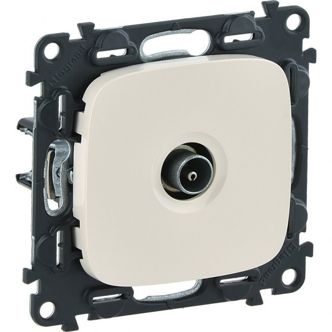 Розетка LEGRAND Valena ALLURE ТВ оконечная 10дБ 0-862 МГц с лицевой панелью слоновая кость 753860