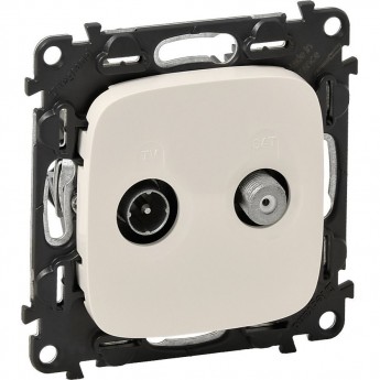 Розетка LEGRAND Valena ALLURE TV-SAT двухкабельная с лицевой панелью слоновая кость