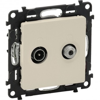 Розетка LEGRAND Valena LIFE оконечная TV-SAT 10дБ диапазоны 5-862МГц/950-2400 МГц с лицевой панелью слоновая кость