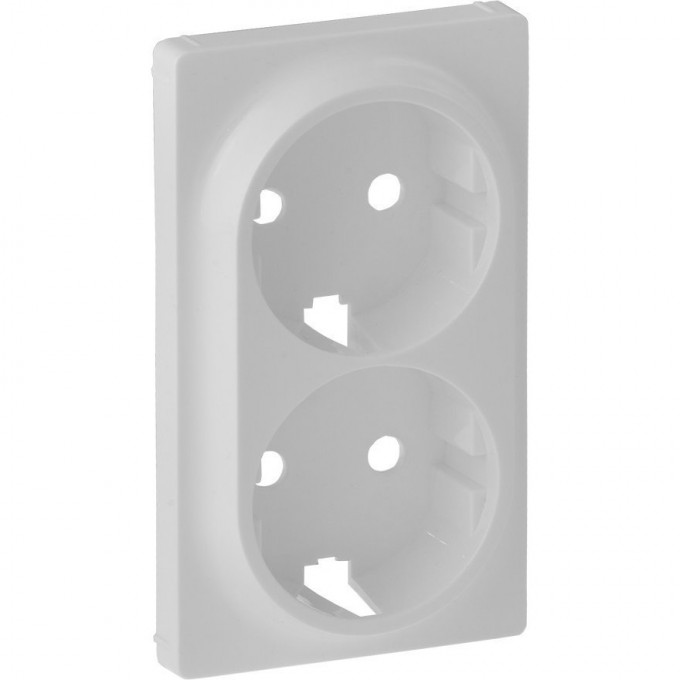 Лицевая панель LEGRAND Valena LIFE для двойной силовой розетки 2х2К+З белая 754950