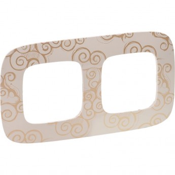 Рамка LEGRAND Valena ALLURE 2-постовая универсальная нарцисс золото