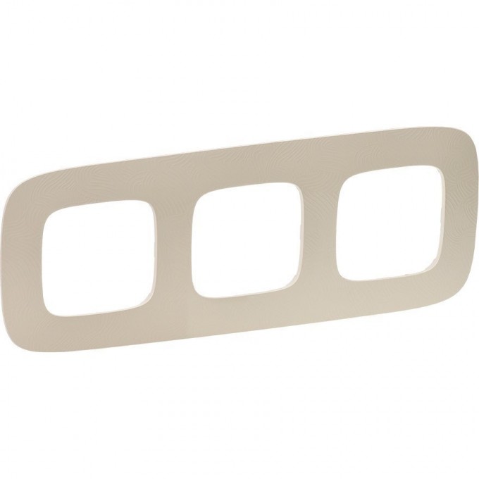 Рамка LEGRAND Valena ALLURE 3-постовая универсальная тиснение бежевое 754383