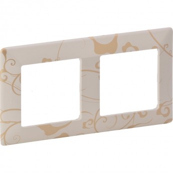 Рамка LEGRAND Valena LIFE "Ампир бежевый", 2-постовая универсальная, бежевый