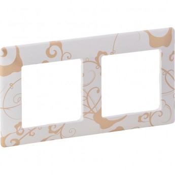 Рамка LEGRAND Valena LIFE "Ампир белый", 2-постовая универсальная, кремово-белая