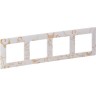 Рамка LEGRAND Valena LIFE "Ампир белый", 4-постовая универсальная, кремово-белая 754104