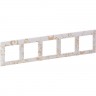 Рамка LEGRAND Valena LIFE "Ампир белый", 5-постовая универсальная, кремово-бежевая 754105