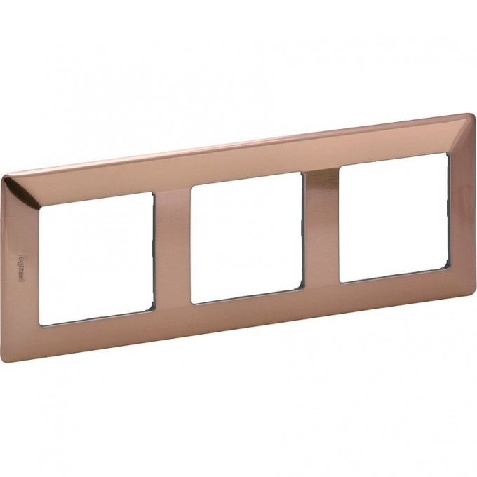 Рамка LEGRAND Valena LIFE "Медь", 3-постовая универсальная, красны 754163