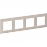 Рамка LEGRAND Valena LIFE "Слоновая кость", 4-постовая универсальная, кремово-белая 754044