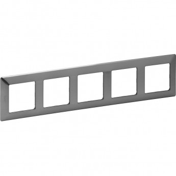 Рамка LEGRAND Valena LIFE "Сталь", 5-постовая универсальная, нержавеющая сталь