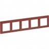 Рамка LEGRAND Valena LIFE "Терракота", 5-постовая универсальная, красный 754075