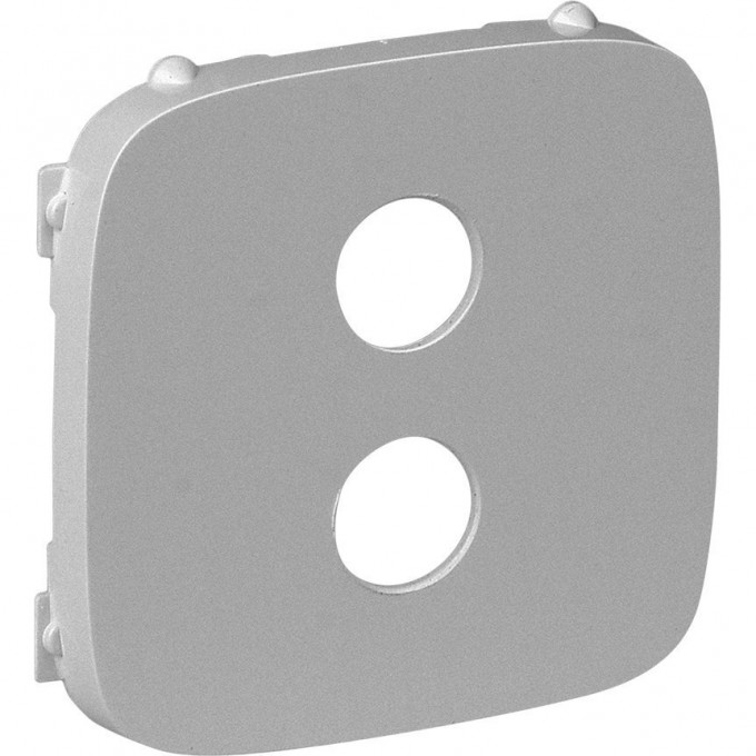 Лицевая панель LEGRAND Valena ALLURE для аудиорозетки "банан" одиночной алюминий 755287